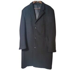 Saddlebred Long Wool Coat OverCoat Mens Size 44L